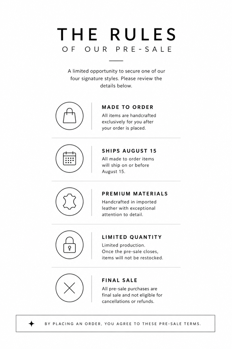 PRE-SALE RULES