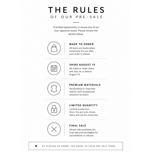 PRE-SALE RULES