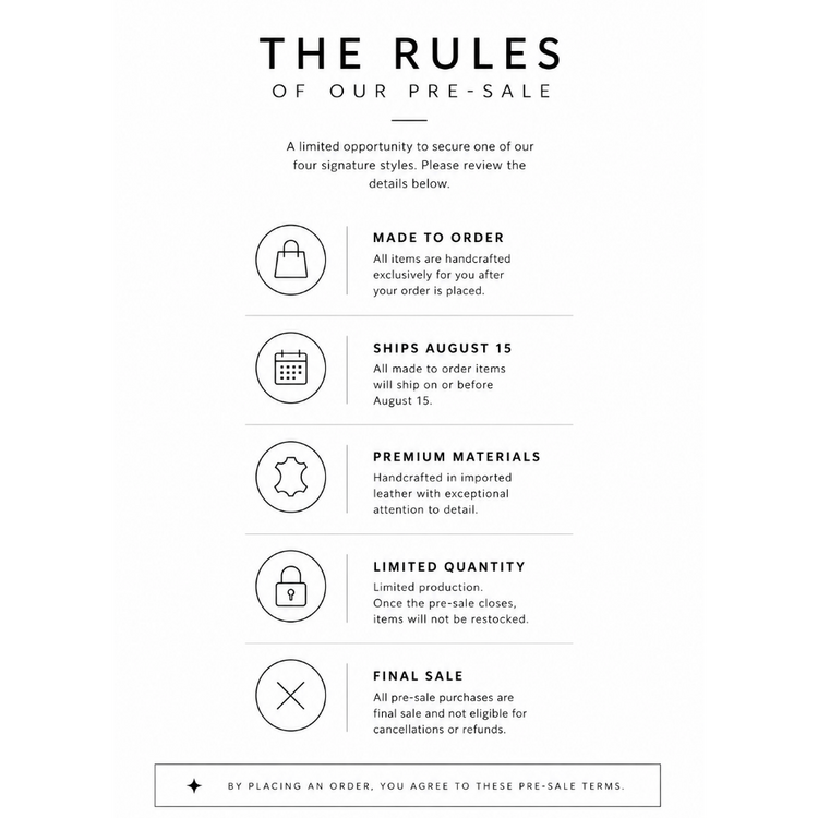 PRE-SALE RULES